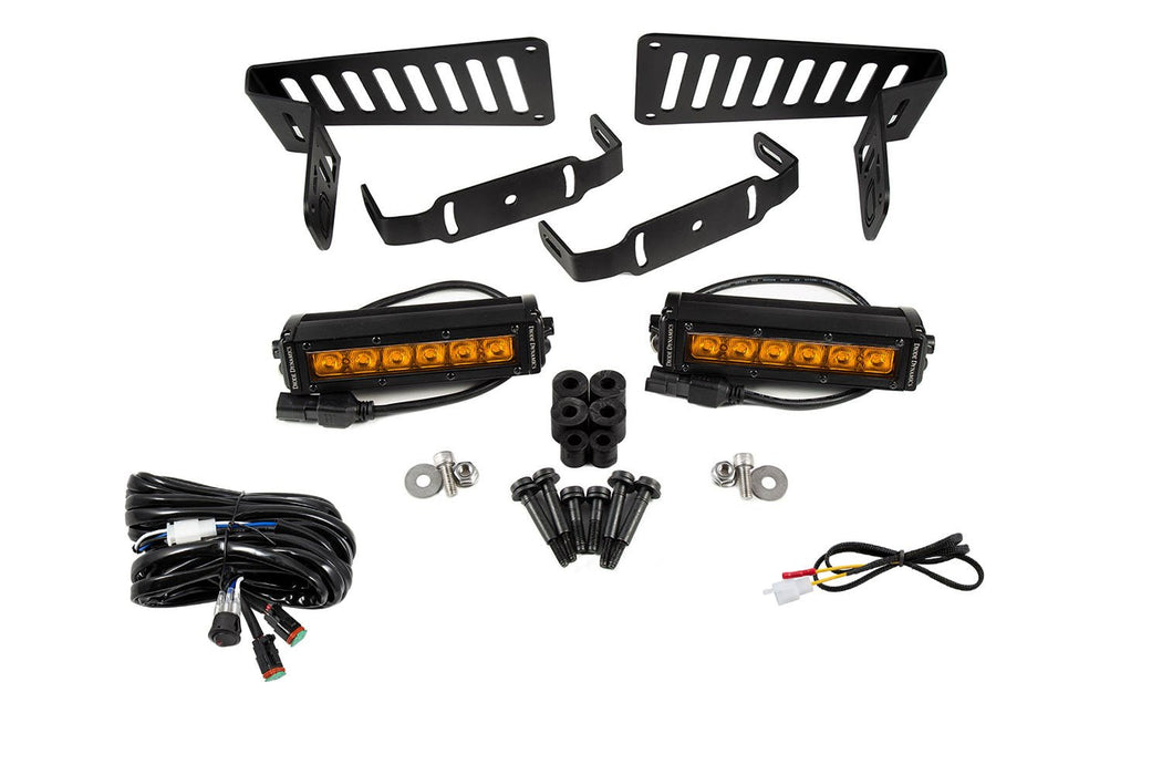 SS6 Cowl LED Bracket Kit for 2018-2021 Jeep JL Wrangler/Gladiator, Amber Driving - TRUCKED UP - Truck Superstore