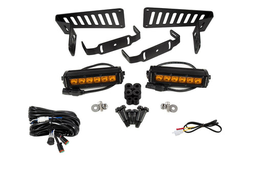 SS6 Cowl LED Bracket Kit for 2018-2021 Jeep JL Wrangler/Gladiator, Amber Driving - TRUCKED UP - Truck Superstore