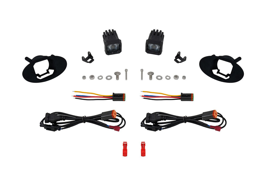 SSC1 SAE/DOT Type HA Fog Light Kit Cool White (6000K) White SAE Fog Diode Dynamics - TRUCKED UP - Truck Superstore