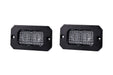 Stage Series 2 Inch LED Pod, Pro White Flood Flush RBL Pair - TRUCKED UP - Truck Superstore