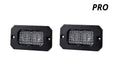 Stage Series 2 Inch LED Pod, Pro White Flood Flush RBL Pair - TRUCKED UP - Truck Superstore