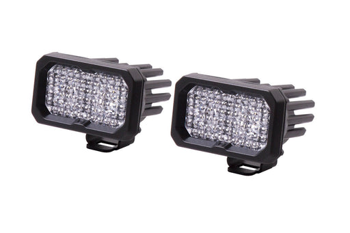 Stage Series 2 Inch LED Pod, Pro White Flood Standard ABL Pair - TRUCKED UP - Truck Superstore