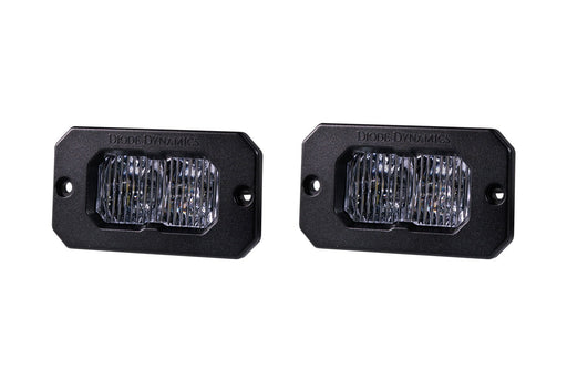 Stage Series 2 Inch LED Pod, Pro White Fog Flush ABL Pair - TRUCKED UP - Truck Superstore