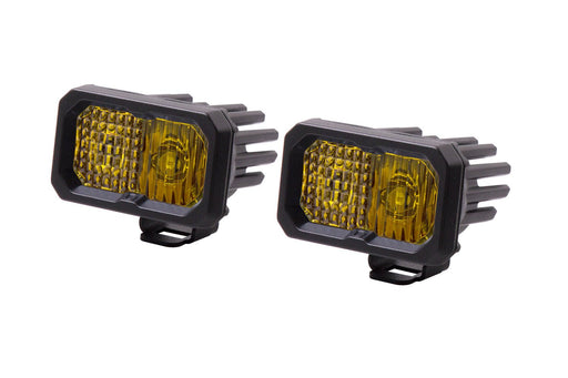 Stage Series 2 Inch LED Pod, Pro Yellow Combo Standard ABL Pair - TRUCKED UP - Truck Superstore