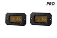 Stage Series 2 Inch LED Pod, Pro Yellow Flood Flush ABL Pair - TRUCKED UP - Truck Superstore