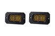 Stage Series 2 Inch LED Pod, Pro Yellow Flood Flush ABL Pair - TRUCKED UP - Truck Superstore