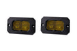 Stage Series 2 Inch LED Pod, Pro Yellow Fog Flush ABL Pair - TRUCKED UP - Truck Superstore