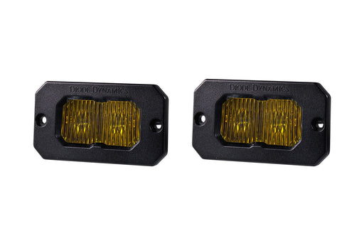 Stage Series 2 Inch LED Pod, Pro Yellow Fog Flush ABL Pair - TRUCKED UP - Truck Superstore