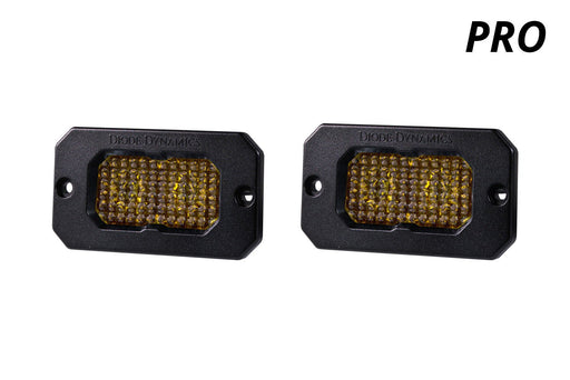 Stage Series 2 Inch LED Pod, Pro Yellow Fog Flush ABL Pair - TRUCKED UP - Truck Superstore