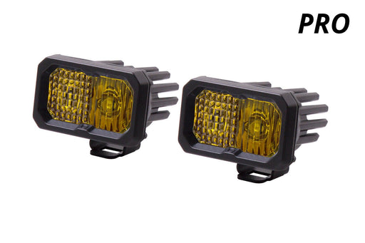 Stage Series 2 Inch LED Pod, Pro Yellow Spot Standard ABL Pair - TRUCKED UP - Truck Superstore