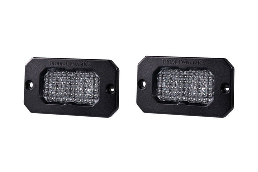 Stage Series 2 Inch LED Pod, Sport White Flood Flush RBL Pair - TRUCKED UP - Truck Superstore