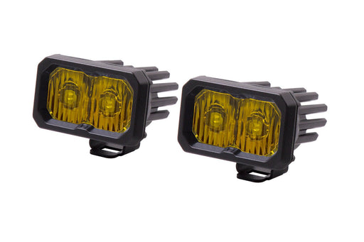 Stage Series 2 Inch LED Pod, Sport Yellow Driving Standard ABL Pair - TRUCKED UP - Truck Superstore