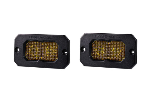 Stage Series 2 Inch LED Pod, Sport Yellow Flood Flush ABL Pair - TRUCKED UP - Truck Superstore