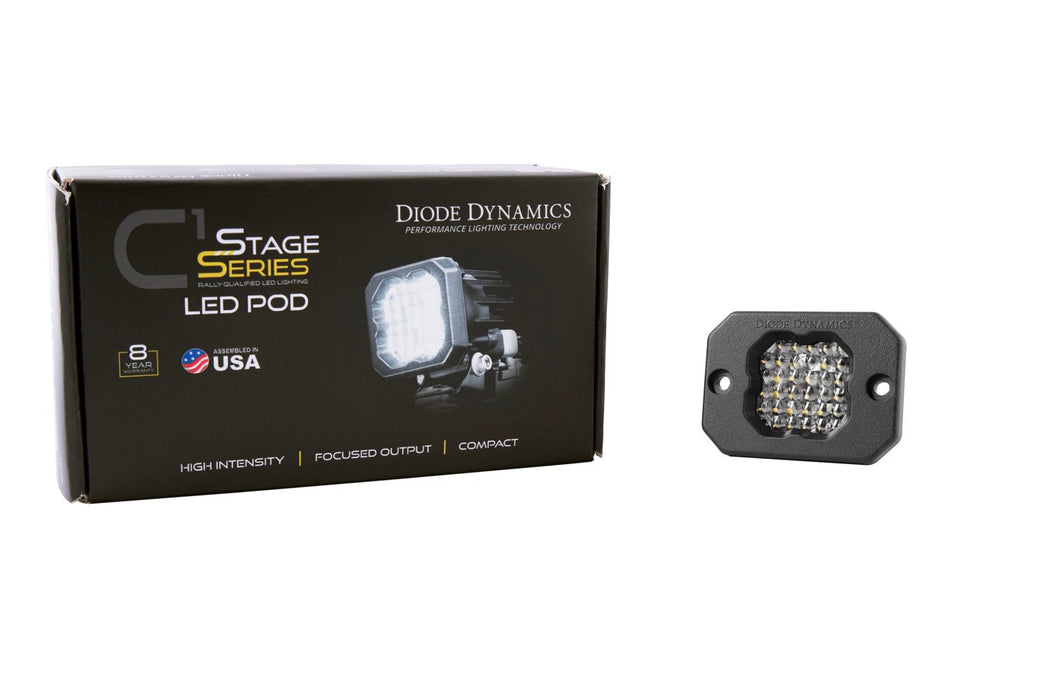 Stage Series C1 LED Pod Pro White Flood Flush RBL Each Diode Dynamics - TRUCKED UP - Truck Superstore