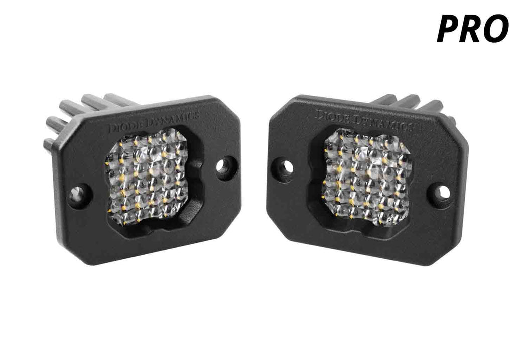 Stage Series C1 LED Pod Pro White Flood Flush RBL Pair Diode Dynamics - TRUCKED UP - Truck Superstore
