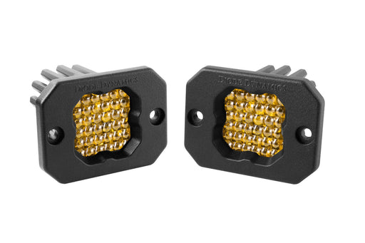 Stage Series C1 LED Pod Pro Yellow Flood Flush ABL Pair Diode Dynamics - TRUCKED UP - Truck Superstore