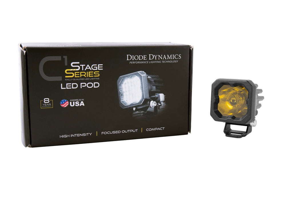 Stage Series C1 LED Pod Pro Yellow Flood Standard ABL Each Diode Dynamics - TRUCKED UP - Truck Superstore