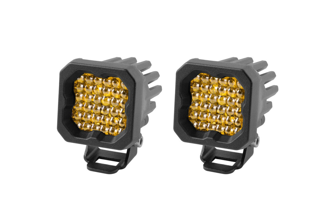 Stage Series C1 LED Pod Pro Yellow Flood Standard ABL Pair Diode Dynamics - TRUCKED UP - Truck Superstore