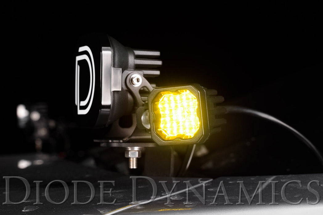 Stage Series C1 LED Pod Pro Yellow Flood Standard ABL Pair Diode Dynamics - TRUCKED UP - Truck Superstore