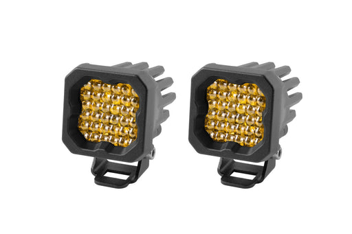 Stage Series C1 LED Pod Sport Yellow Flood Standard ABL Pair Diode Dynamics - TRUCKED UP - Truck Superstore