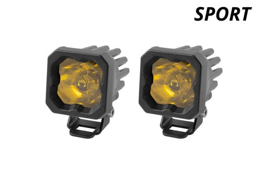 Stage Series C1 LED Pod Sport Yellow Spot Standard ABL Pair Diode Dynamics - TRUCKED UP - Truck Superstore