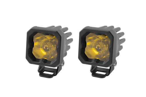 Stage Series C1 LED Pod Sport Yellow Spot Standard ABL Pair Diode Dynamics - TRUCKED UP - Truck Superstore