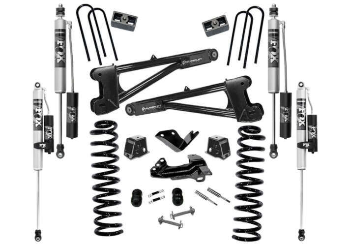 SUPERLIFT 4 inch Lift Kit - 2005 - 2007 Ford F - 250 and F - 350 Super Duty 4WD - Diesel Engine - with Replacement Radius Arms and FOX Resi Shocks - TRUCKED UP - Truck Superstore