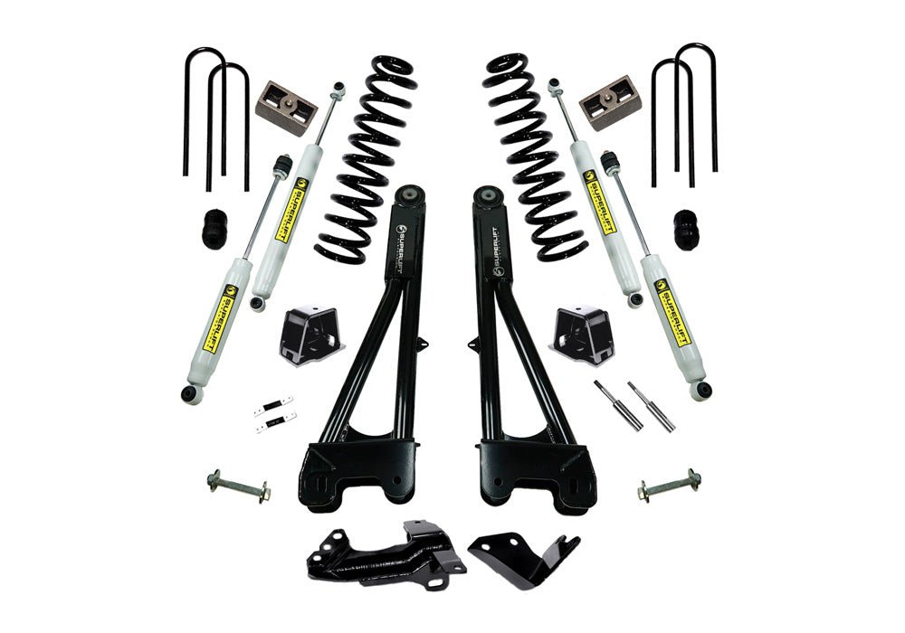 SUPERLIFT 4 inch Lift Kit - 2005 - 2007 Ford F - 250 and F - 350 Super Duty 4WD - Diesel Engine - with Replacement Radius Arms and Superlift Shocks - TRUCKED UP - Truck Superstore