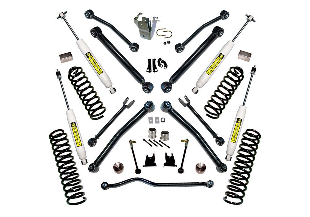 SUPERLIFT 4 inch Lift Kit - 2007 - 2018 Jeep Wrangler JK Unlimited - with REFLEX Control Arms and Superlift Shocks - TRUCKED UP - Truck Superstore