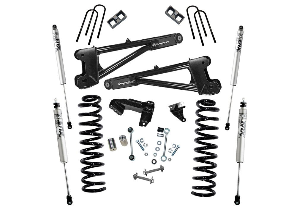 SUPERLIFT 4 inch Lift Kit - 2008 - 2010 Ford F - 250 and F - 350 Super Duty 4WD - Diesel Engine - with Replacement Radius Arms and Fox 2.0 Series Shocks - TRUCKED UP - Truck Superstore