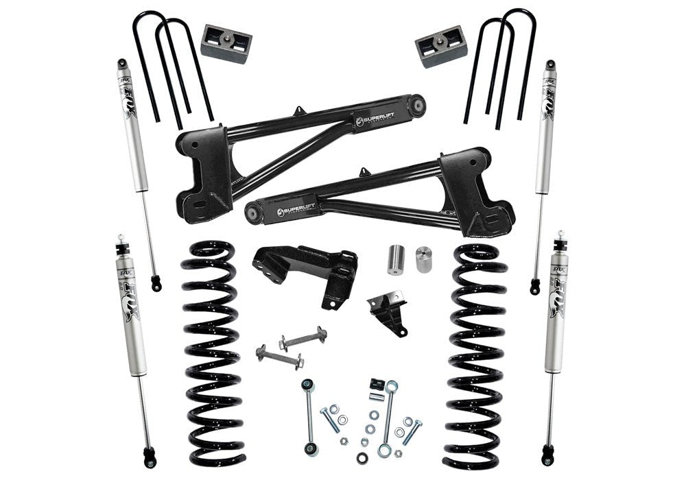 SUPERLIFT 4 inch Lift Kit - 2011 - 2016 Ford F - 250 and F - 350 Super Duty 4WD - Diesel Engine - with Replacement Radius Arms and Fox 2.0 Series Shocks - TRUCKED UP - Truck Superstore