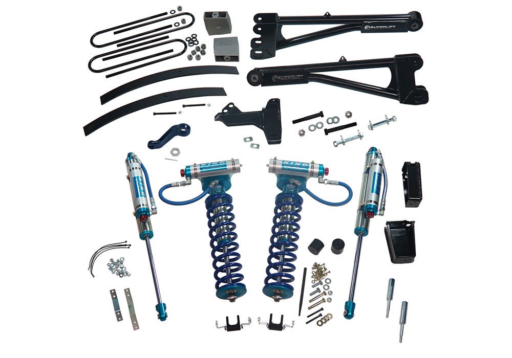 SUPERLIFT 8 inch Lift Kit - 2005 - 2007 Ford F - 250 and F - 350 Super Duty 4WD - with Replacement Radius Arms, King Coilovers and King rear Shocks - TRUCKED UP - Truck Superstore