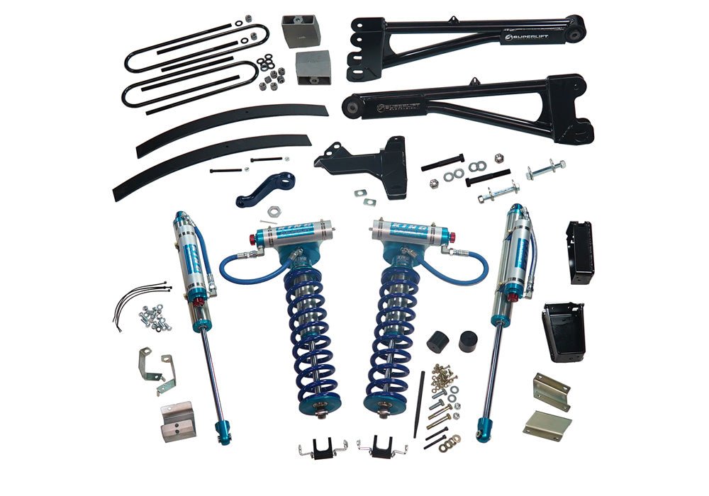 SUPERLIFT 8 inch Lift Kit - 2011 - 2016 Ford F - 250 and F - 350 Super Duty 4WD - with Replacement Radius Arms, King Coilovers and King rear Shocks - TRUCKED UP - Truck Superstore