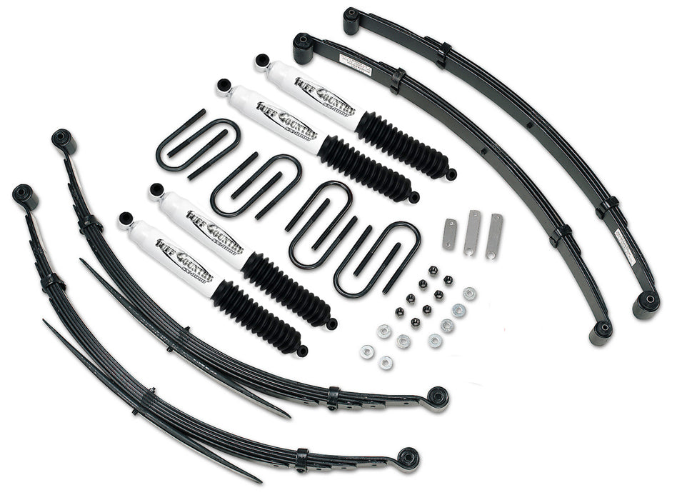 2 Inch Lift Kit 73-87 Chevy Truck/GMC Truck/Suburban/Blazer/Jimmy 1/2 Ton 4WD Heavy Duty w/ SX8000 Shocks Fits Models w/52 Inch long Rear Springs Tuff Country - TRUCKED UP - Truck Superstore