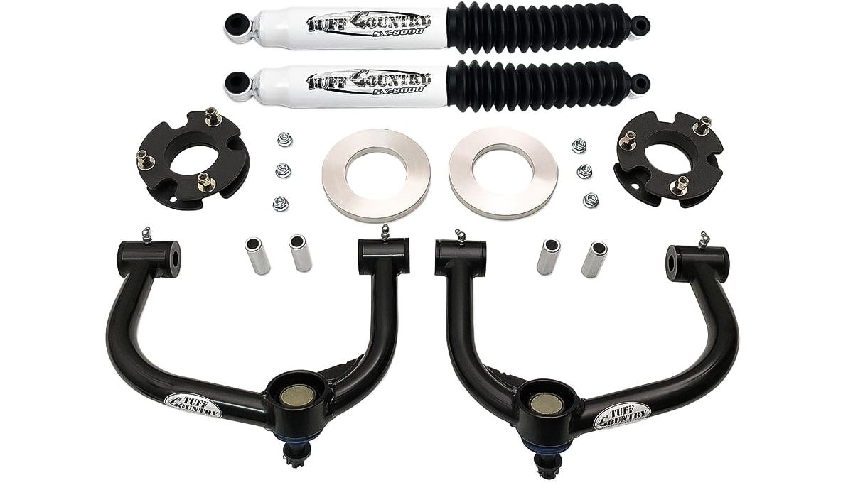 2021-2022 Ford F-150 4WD 3 Inch Front Lift Kit W/Ball joint upper control arms and with Shocks Tuff Country - TRUCKED UP - Truck Superstore