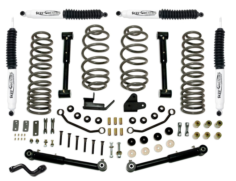 4 Inch Lift Kit 97-06 Jeep Wrangler TJ EZ-Flex w/ SX6000 Shocks Tuff Country - TRUCKED UP - Truck Superstore